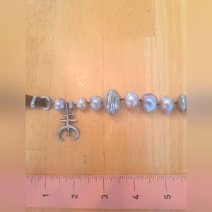 Love Tokens Jewelry Silver Pearl Charm Bracelet